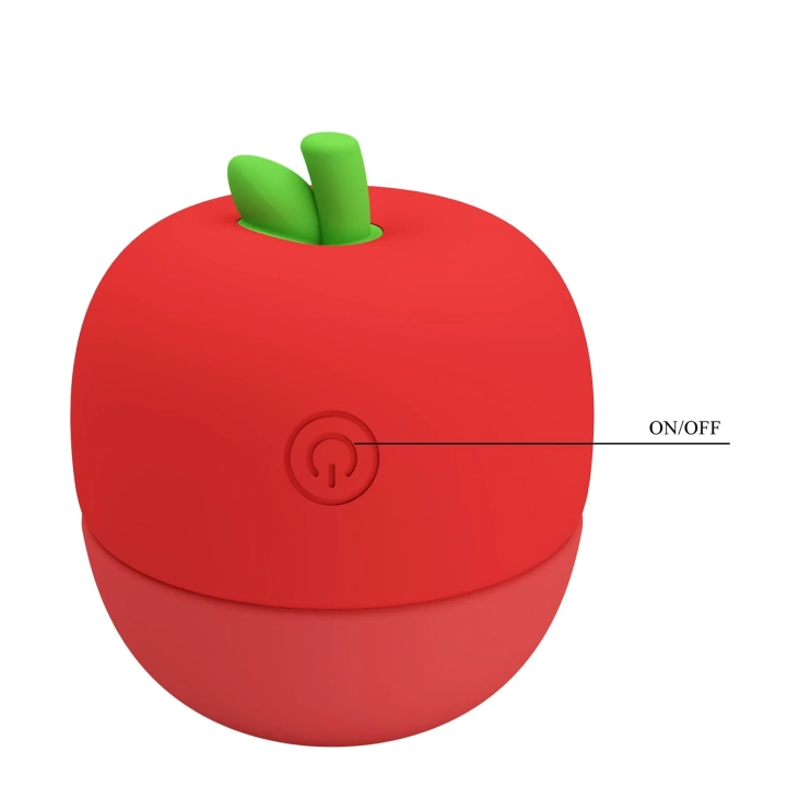Stymulator łechtaczkowy Apple Secret, Silikonowy, 12 wzorów wibrujących, Wodoodporny