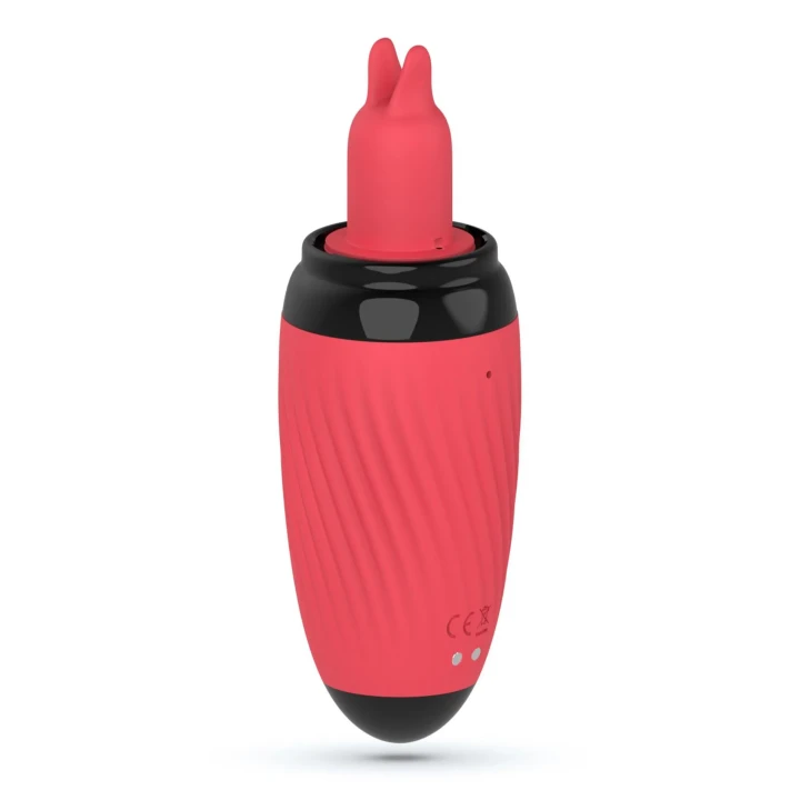 Stymulator łechtaczkowo-ssakowy Crushious Scarlet – wibrujące języki, 5 trybów ssania, USB