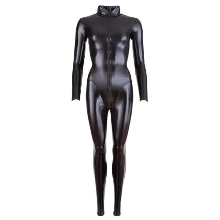 Kombinezon błyszczący COTTELLI LINGERIE, długi rękaw, elastyczny, rozmiar S