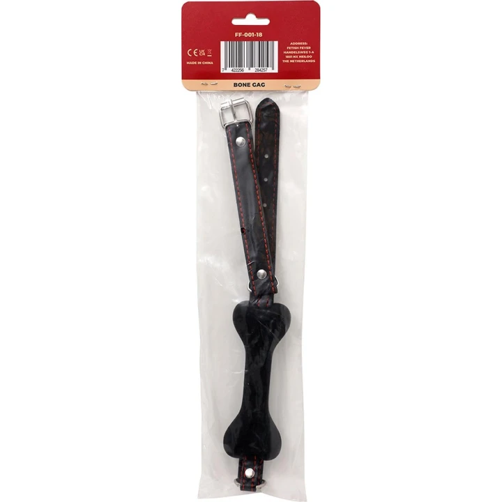 Knebel do ust Fetish Fever - Czarny, z regulacją, materiał przyjemny dla skóry