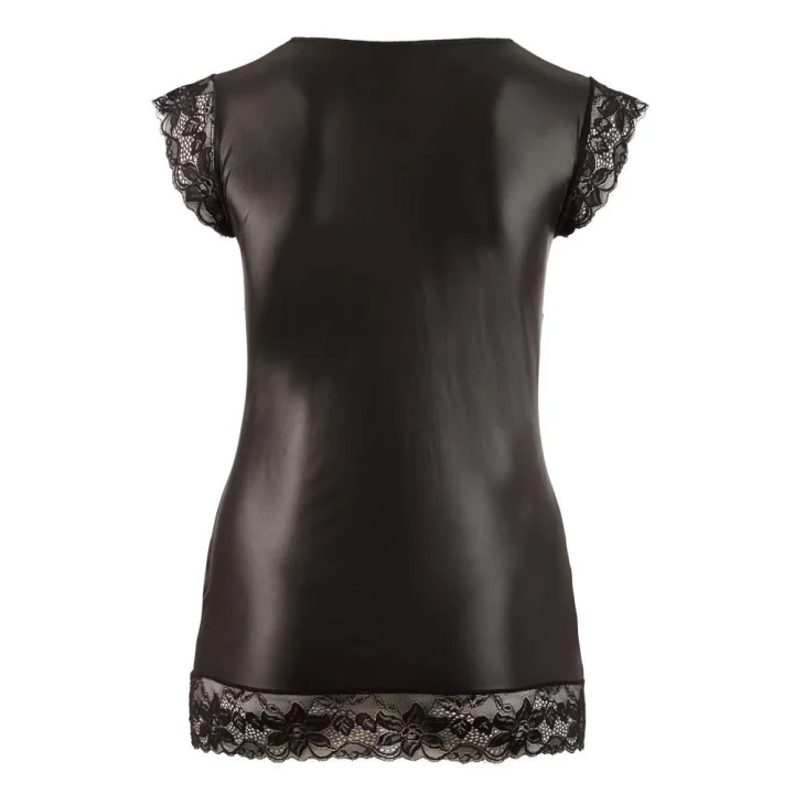 Sukienka wetlook COTTELLI LINGERIE 2XL - czarna, koronka, sexy elegancja