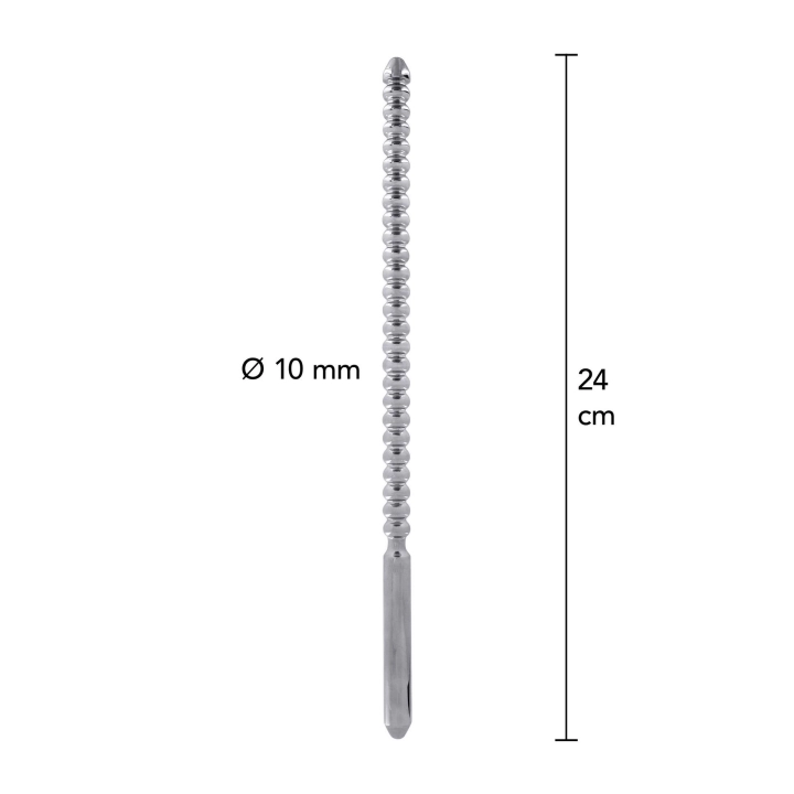 Metalowy dip stick (10 mm) — Steel Power Tools, żebrowany, stal nierdzewna 24 cm