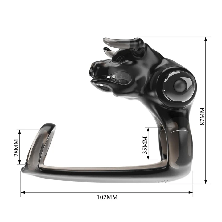 Pierścień erekcyjny BULL WARRIOR, 10 funkcji wibracji, wodoodporny, TPE ABS