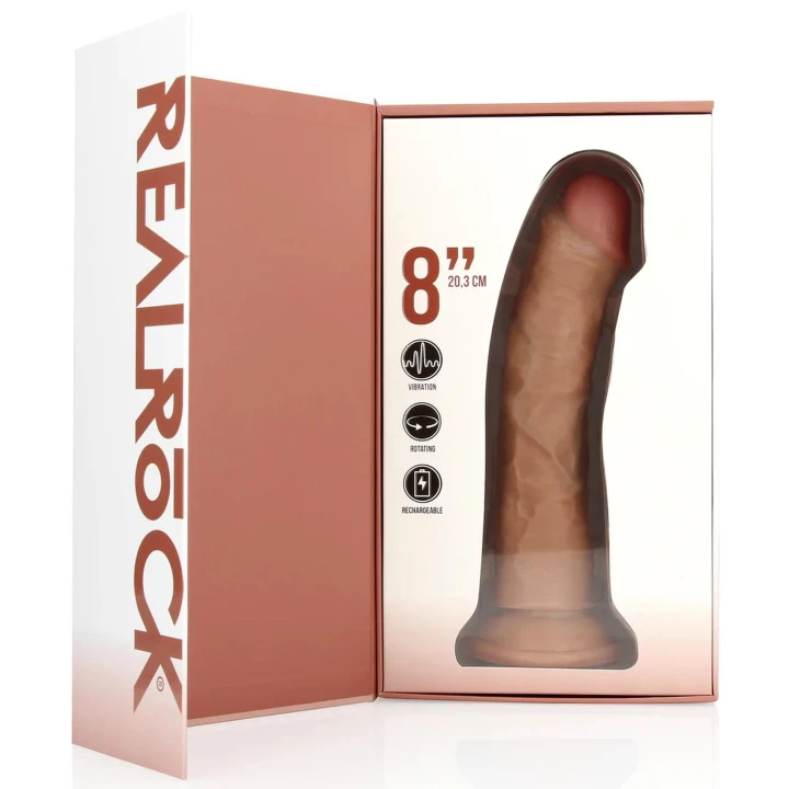 Dildo RealRock® z wibracją i rotacją, 8