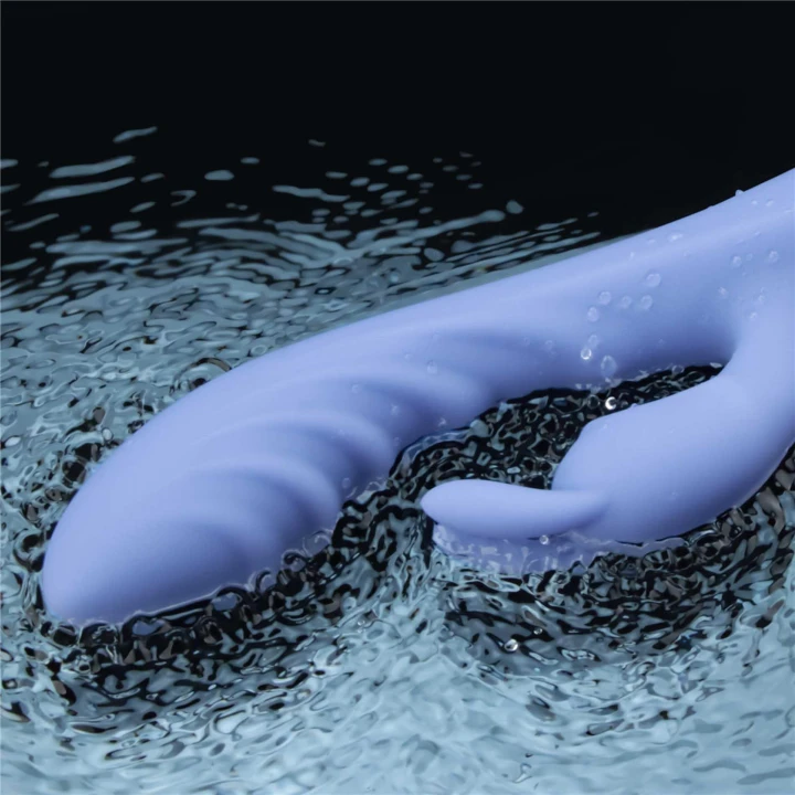 Wibrator silikonowy L'Allure Swirl, 20.5 cm, 10 programów wibracji, wodoodporny