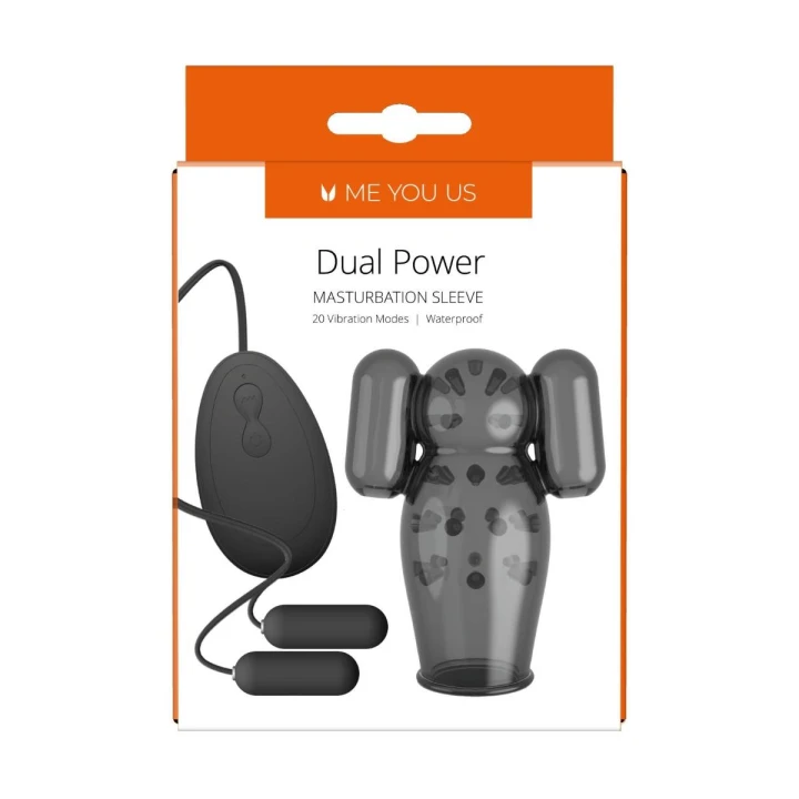 Masturbator wibracyjny Me You Us z miękkim rękawem i stymulującymi guzkami