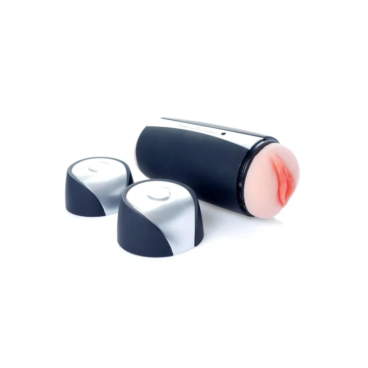 Masturbator SUSAN Double Delight 2.0 - CyberSkin®, 36 funkcji, USB, Wibracje