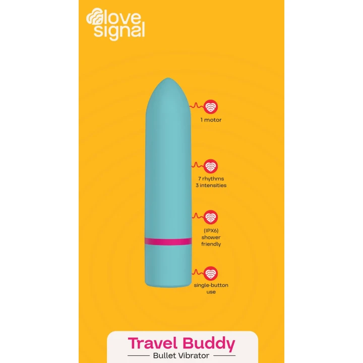 Wibrator bullet Dreamtoys Love Signal — 10 cm, 3 poziomy, 7 programów (IPX6)