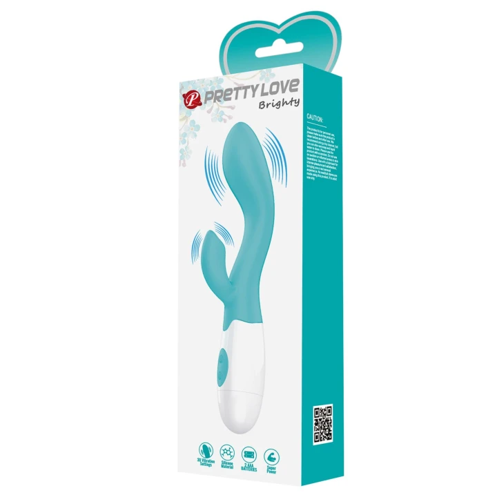Wibrator - PRETTY LOVE - niebieski, 30 funkcji wibracji, materiał silikonowy