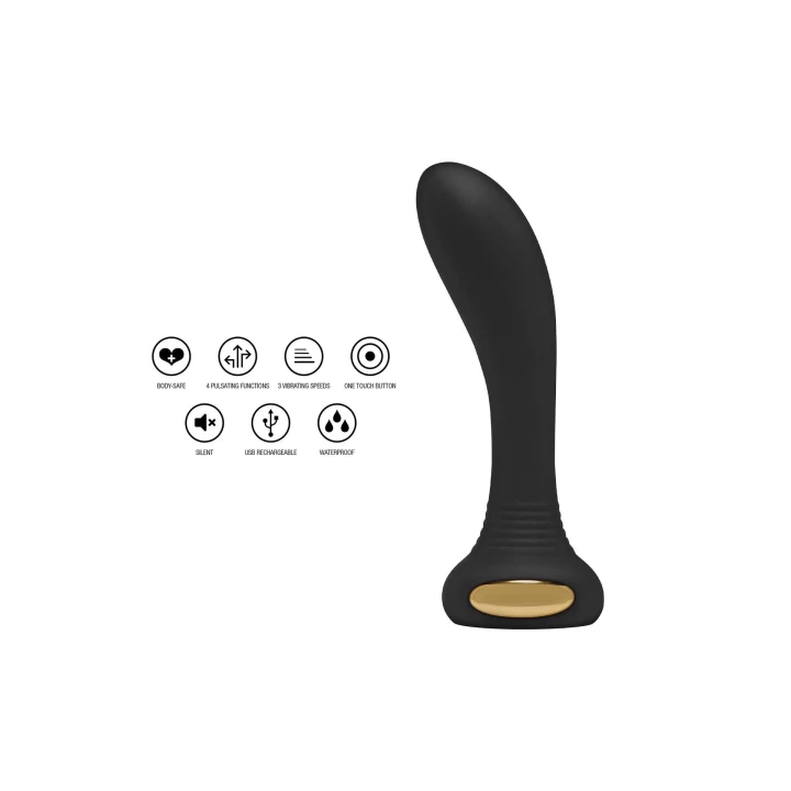 Wibrator G-spot Zare - silikonowy, 7 rodzajów wibracji, wodoodporny 13.5 cm