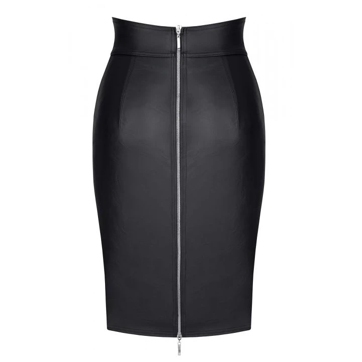 Spódnica elastyczna BRFEDERICA001 DEMONIQ Kolekcja Silver Touch, czarna, trójkątne wykończenie, rozmiar M