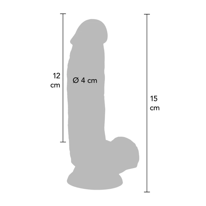 Dildo 6 cali TOYJOY, realistyczny, z żyłkami, bezftalowy PVC, czarny
