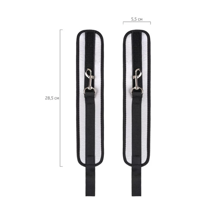 Kajdanki na Kostki Anonymo, poliester, srebrne, 28,5 cm, elegancka zabawa