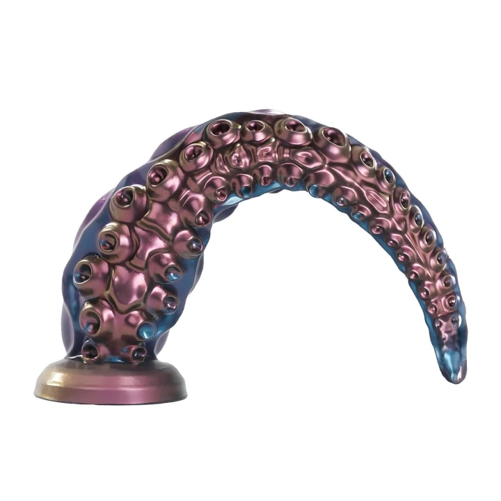 Dildo Power Monsters Maelstrom - 47 cm, falujący silikon, gradient kolorów