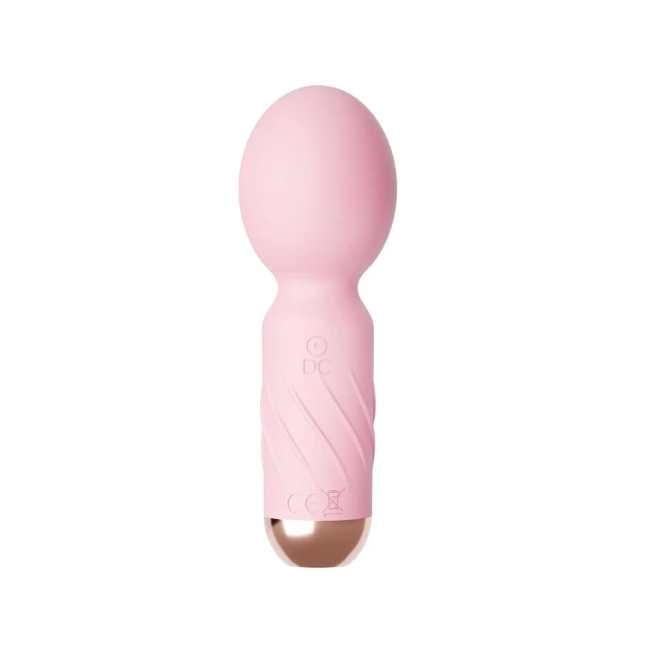 Masażer mini, Cute Mini Wand Pink, 10 trybów wibracji, wodoodporny, silikon medyczny