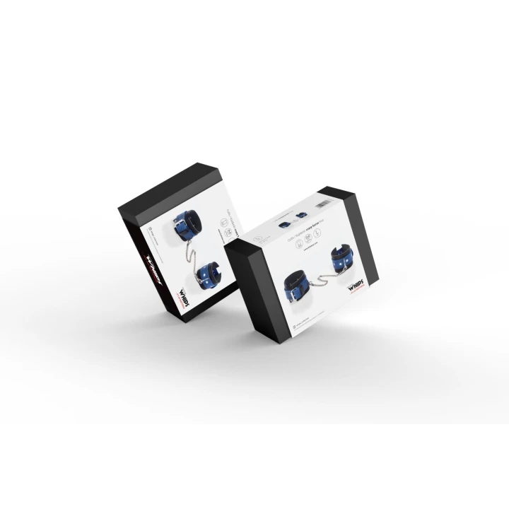 Kajdanki Crazy Horse, Luksusowe, Niebieskie, Wysoka Jakość Skóry Naturalnej