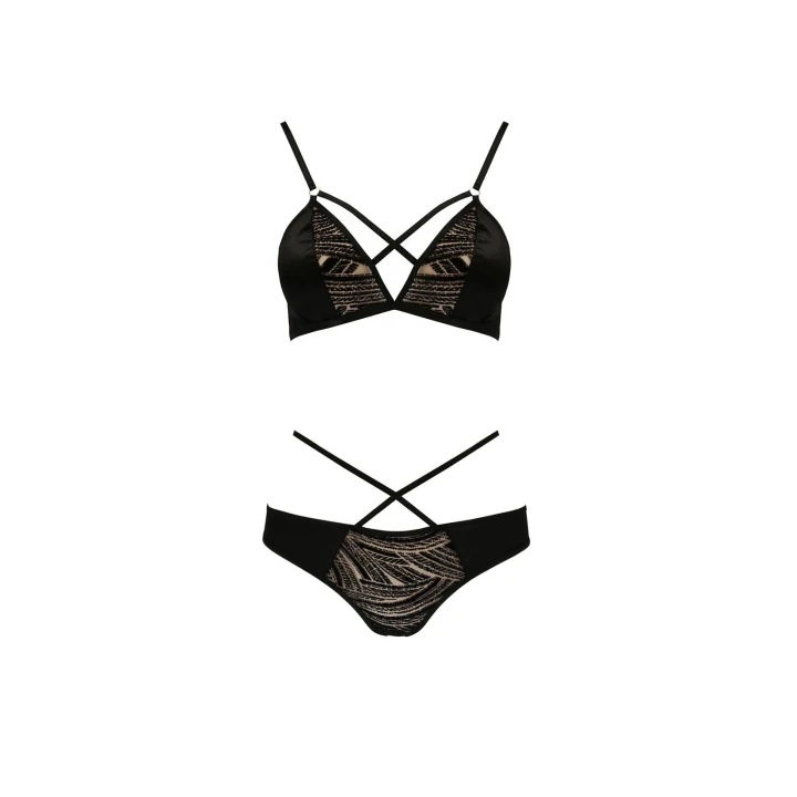 Bikini CASMIR LARA, czarne, antyalergiczne, Oeko-Tex, L/XL, trwały materiał