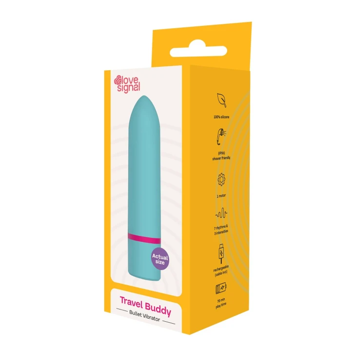 Wibrator bullet Dreamtoys Love Signal — 10 cm, 3 poziomy, 7 programów (IPX6)