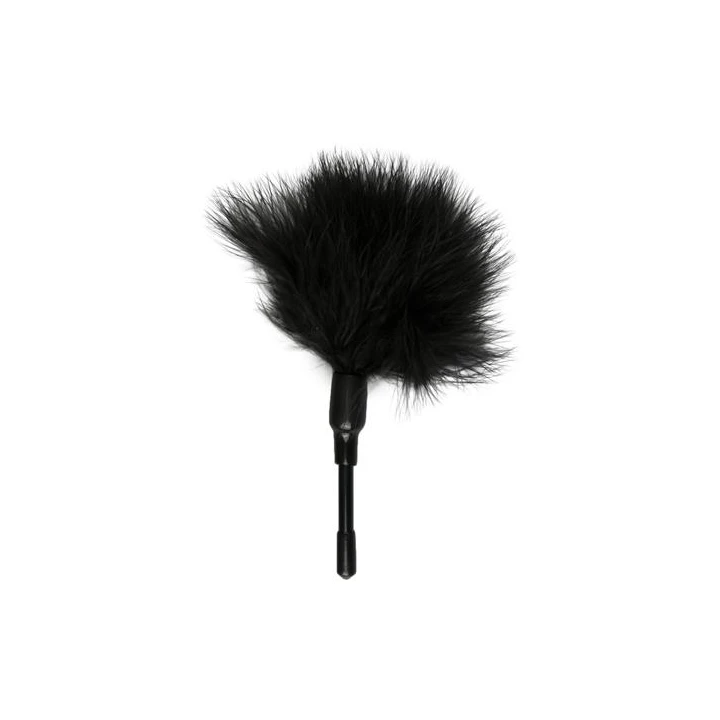 Podrażniacz - Pejcz-Small, Czarny, Miękkie Pióra, Stymulacja Punktowa