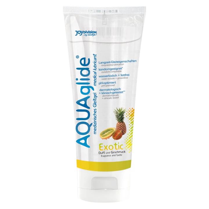 Lubrykant na bazie wody AQUAglide Exotic, 100 ml, bezbarwny, dermatologicznie testowany