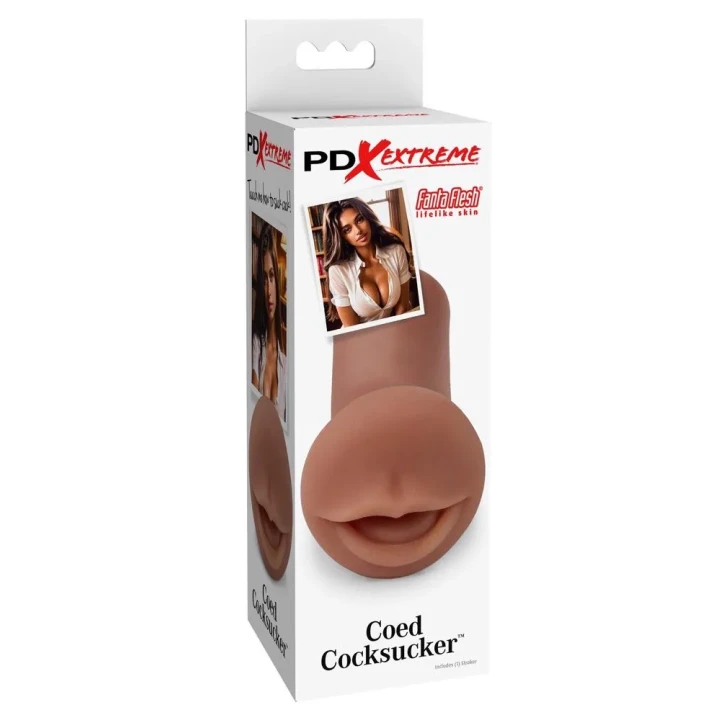 Masturbator (rękaw) PDX Extreme Coed – materiał TPR, realistyczny kształt ust, 12,7 cm