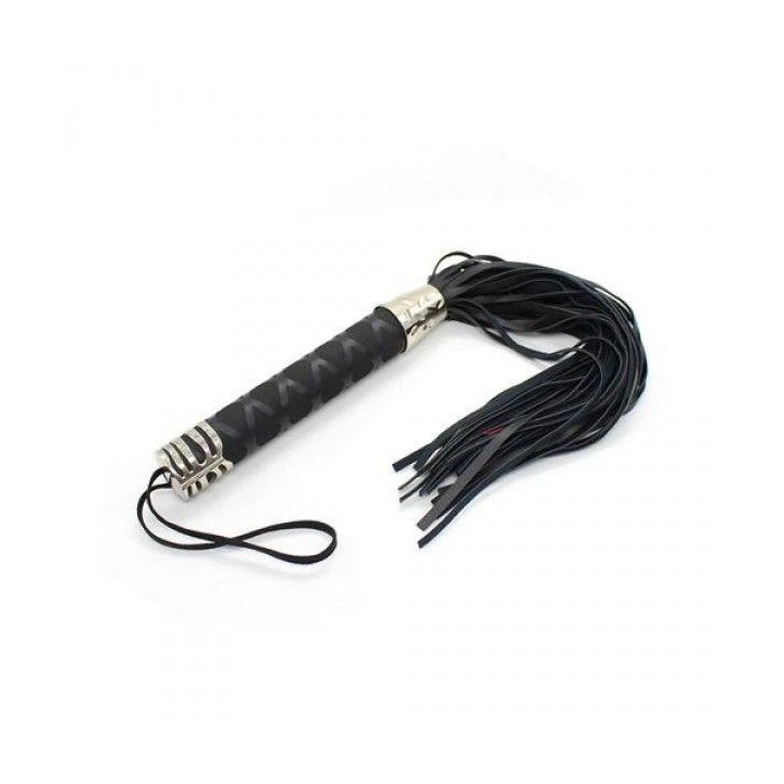 Flogger ze skóry Pejcz-Frusta, czarny, idealny dla początkujących i profesjonalistów