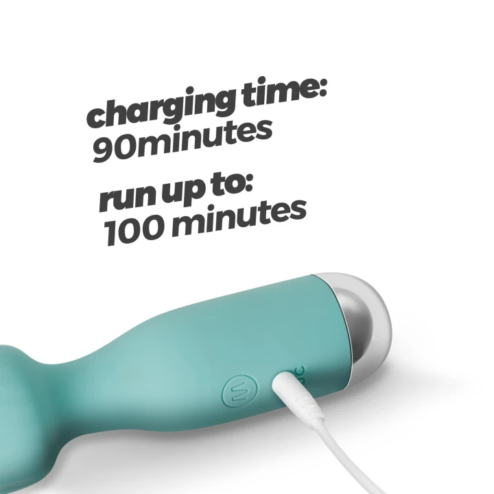 Wibrator mini CRUSHIOUS Wand, wodoodporny, silikonowy, elastyczna głowica 15 cm