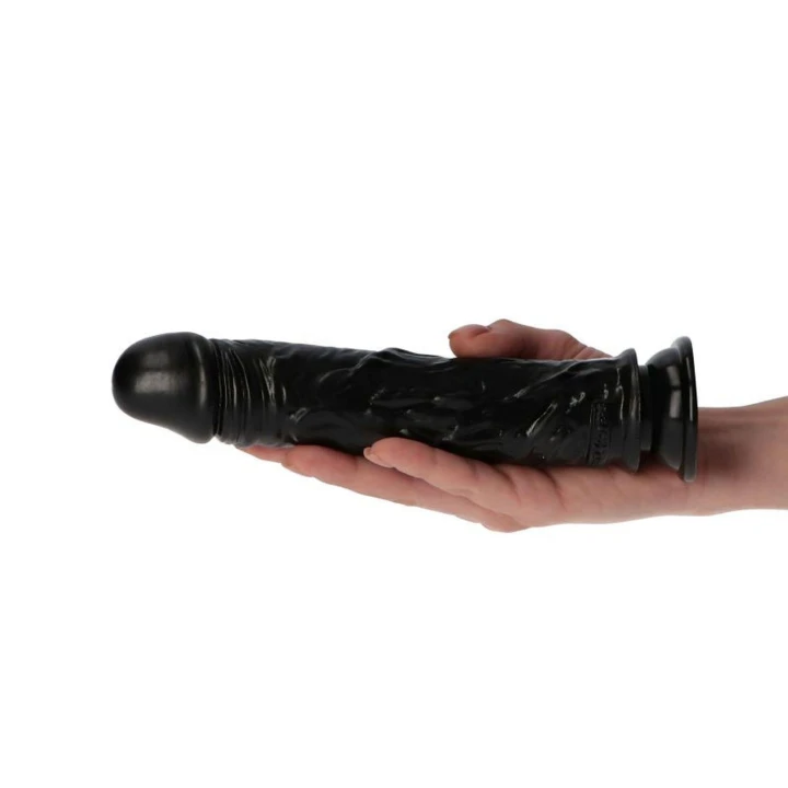 Dildo Claudio Black - 18 cm, średnica 4 cm, włoska jakość, przyssawka