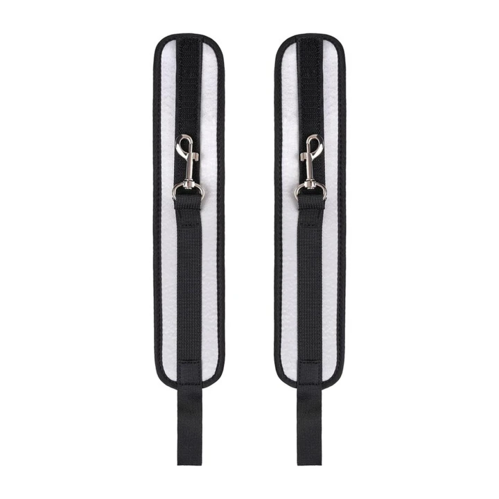 Kajdanki na Kostki Anonymo, poliester, srebrne, 28,5 cm, elegancka zabawa