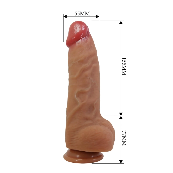 Dildo Pretty Love Najm 23,2 cm, Super Soft, z Przyssawką, Wodoodporny