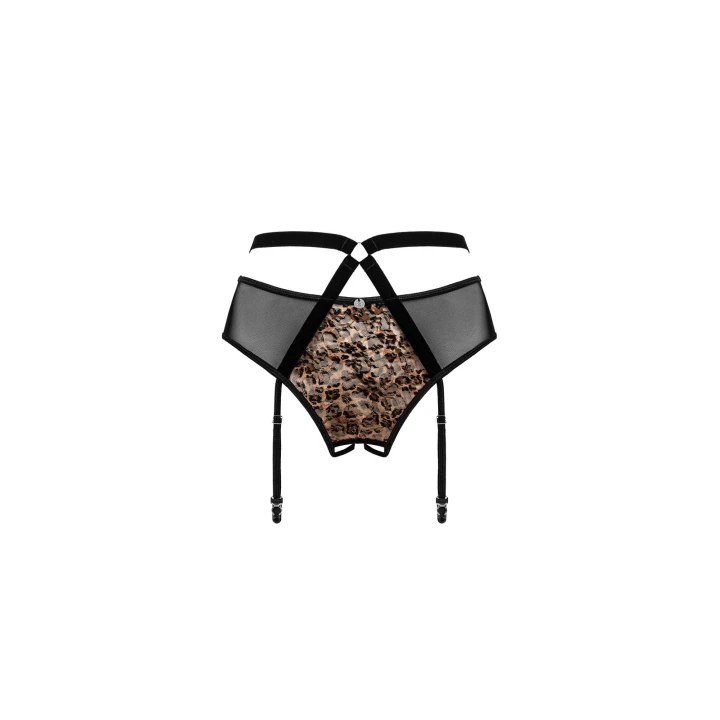 Pas do pończoch, OBSESSIVE Allunes, S/M, regulowane paski, elastyczny materiał, otwarty design