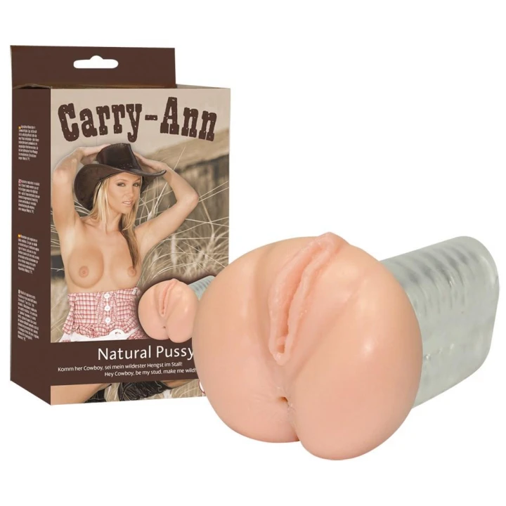 Masturbator waginalno-odbytowy Carry-Ann, TPE, 17 cm długości, realistyczny wygląd