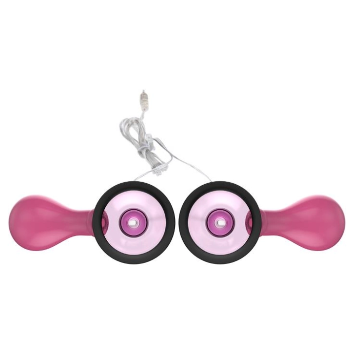 Stymulator sutków BAILE Crazy Beauty – 7 trybów wibracji, pompki próżniowe