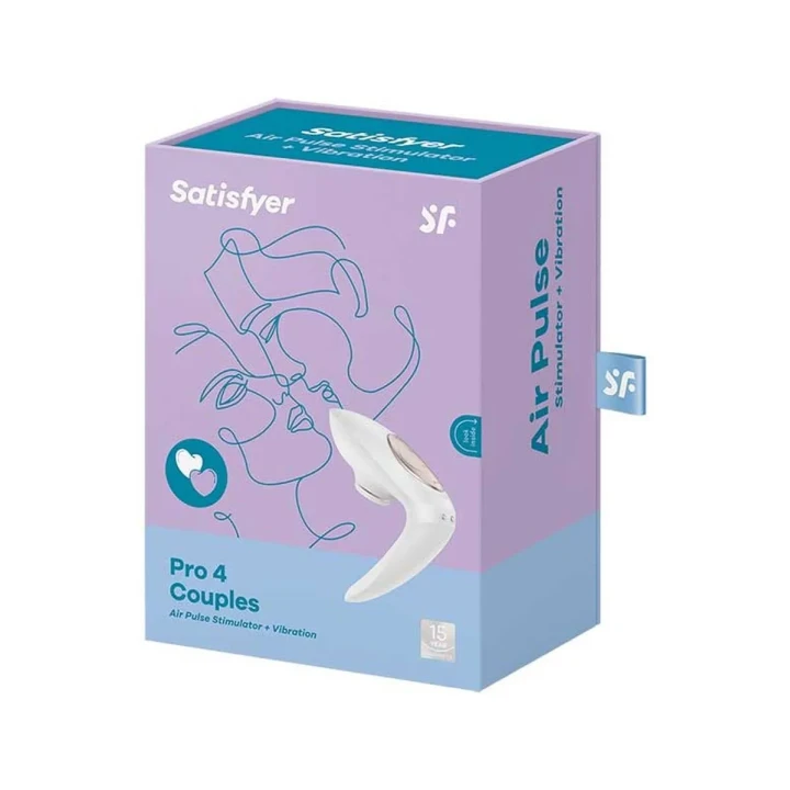 Wibrator dla par Satisfyer Pro 4, 10 programów, wodoodporny, bezdotykowa stymulacja