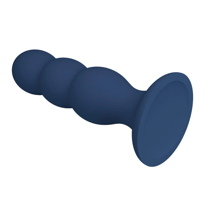 Zabawka analna Plug Mr. Play, metalowa z kulkami, silikonowa, długość 16,5 cm