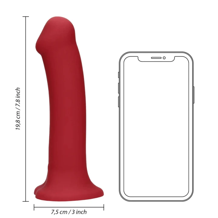 Dildo wibrujący Loveline - Duży, silikonowy, 19,8 cm długości, 4,5 cm średnicy