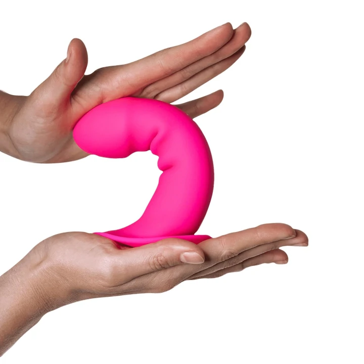 Dildo Hitsens 2, podwójna gęstość, przyssawka, różowa, 17 cm