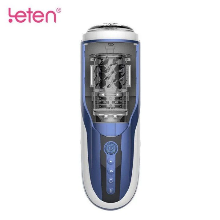 Masturbator automatyczny Leten, rotacyjny, multispeed, silikonowy, niebieski