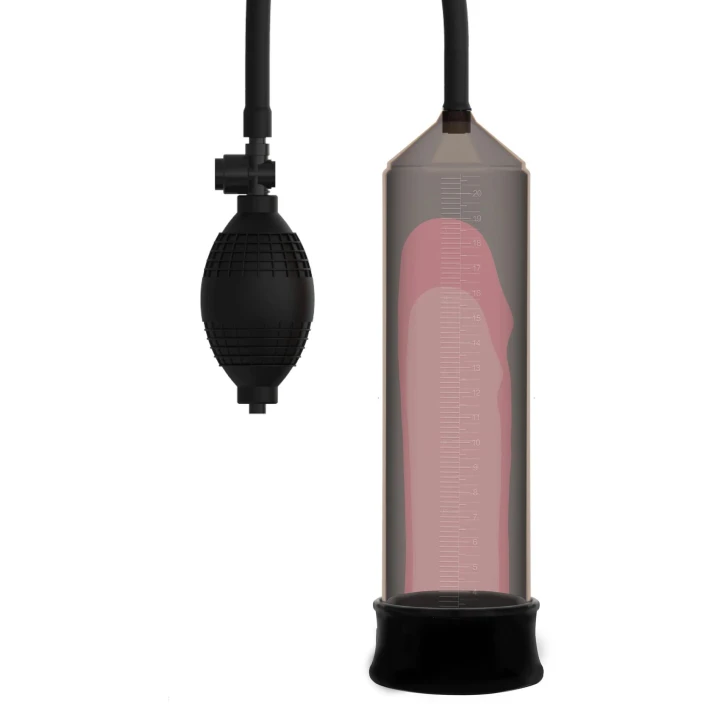 Pompka do penisa FUSION X – 23 cm, poliwęglan, silikon, ręczna z manometrem