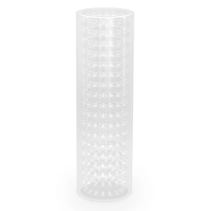 Rękaw do penisa M FOR MEN, przejrzysty TPE, żebrowany, otwarte końce