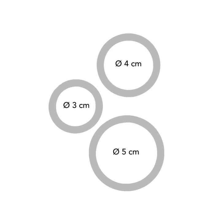Pierścienie silikonowe w 3 rozmiarach - Super Rozciągliwe, Multikolor, 3szt.