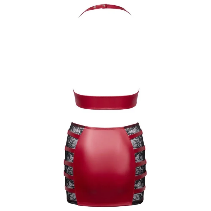 Top i spódnica COTTELLI PARTY, wet look, koronki, rozmiar S