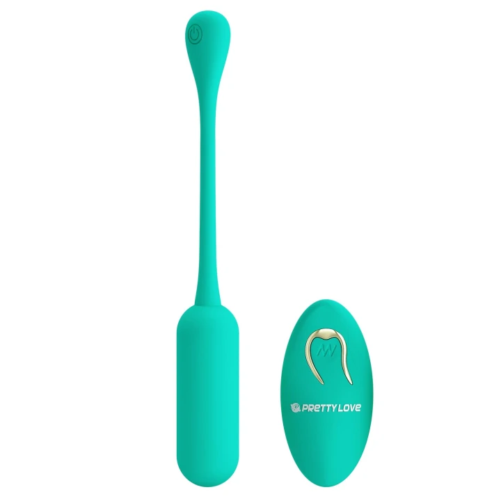 Jajko wibracyjne - PRETTY LOVE LECHIES, silikon, bezprzewodowy pilot, 12 funkcji wibracji