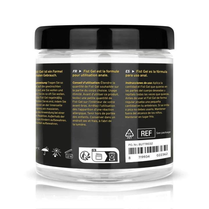 Żel Fisting przezroczysty BUTTR - 500 ml, bezstickowy, nawilżający, premium