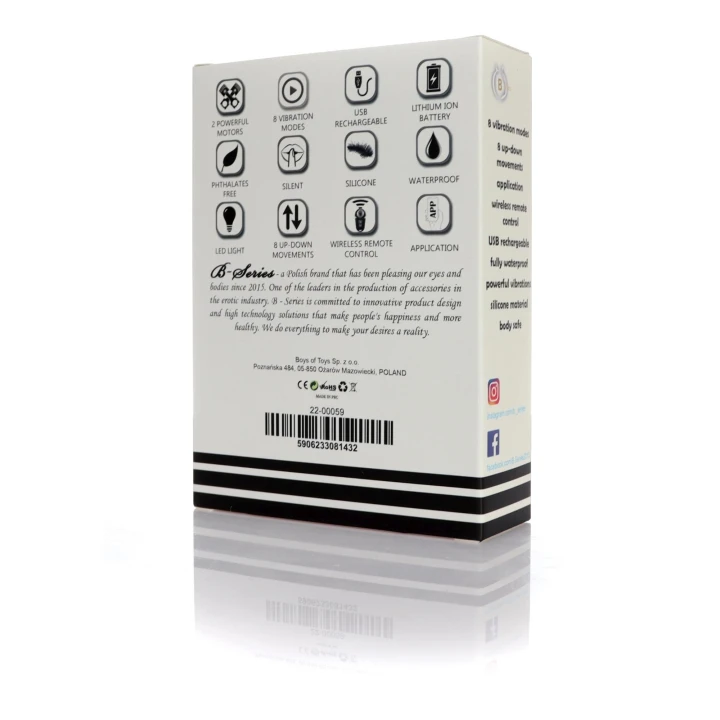 Masażer intymny Smart VibraPro - 8 funkcji, podwójne wibracje, zdalne sterowanie APP