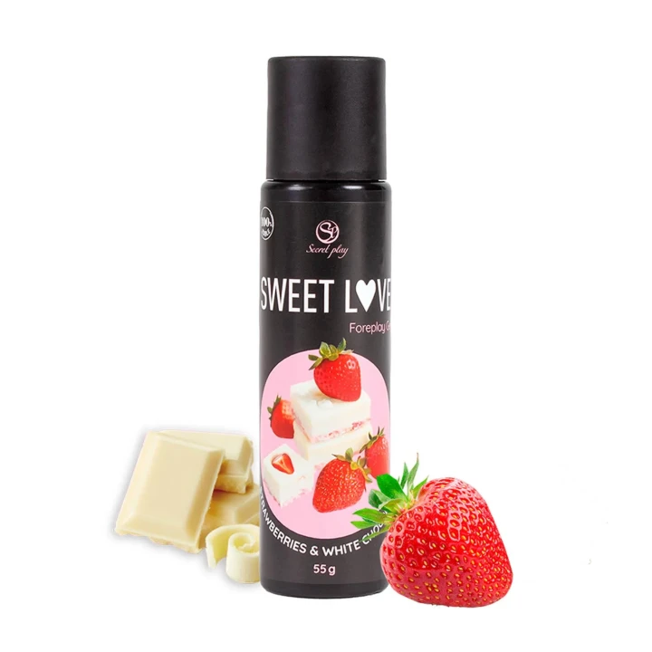 Żel do ciała Secret Play „Sweet Love” - Truskawka & Biała Czekolada - 60 ml