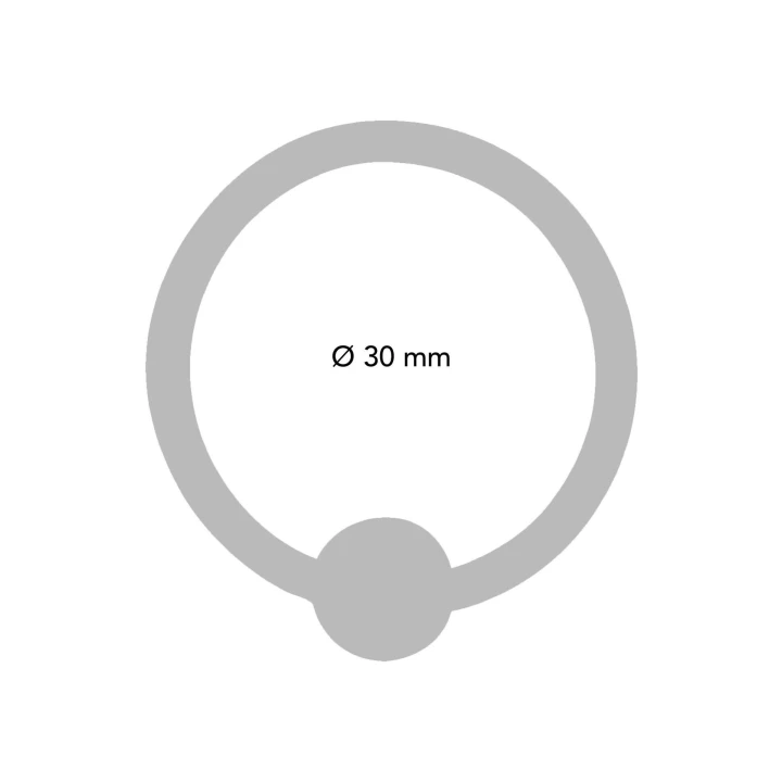 Pierścień na żołądź ze stali nierdzewnej Acorn 30 mm - Elegancki design, stymulacja, bezpieczeństwo