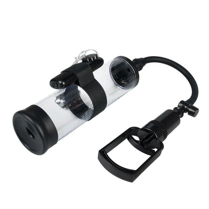 Pompka próżniowa Powerpump MAX 22cm, Wibrująca, Regulacja obrotów, Czarna przezroczysta