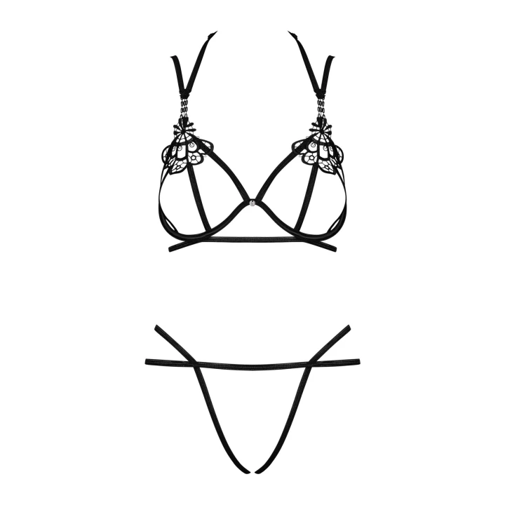 Bielizna erotyczna Badossa, OBSESSIVE, gipiura, otwarty krok, elastyczny materiał S/M