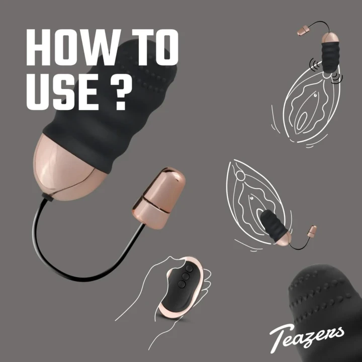 Jajko wibracyjne Teazers zdalne, silikonowe, 10 ustawień wibracji, odporne na zachlapania